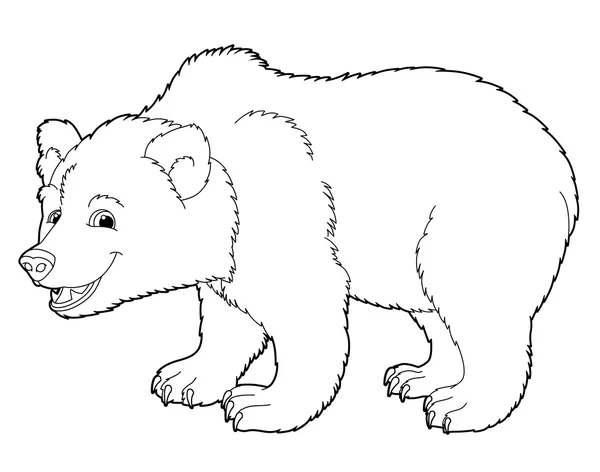 Animal de dibujos animados - oso salvaje — Foto de Stock