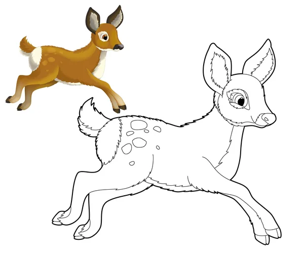 卡通动物-野鹿 — 图库照片
