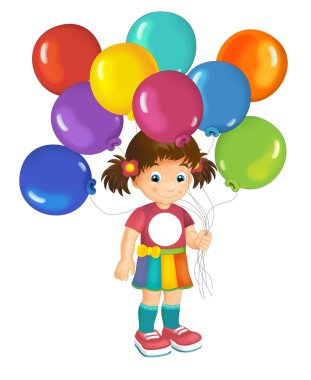 çizgi film çocuk balon