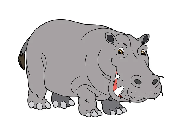 Cartoon hippopotamus — Stockfoto