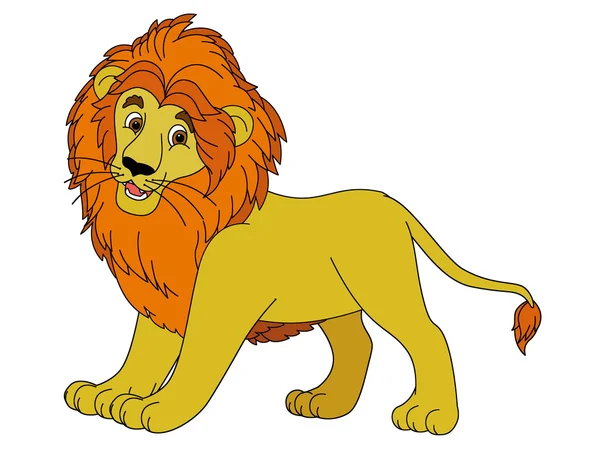 Карикатурный лев — стоковое фото