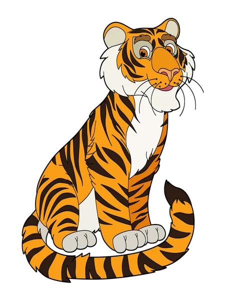 Карикатурный тигр — стоковое фото