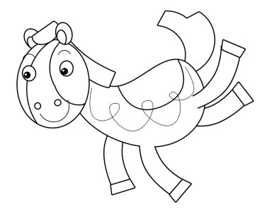 karikatür at - sayfa boyama