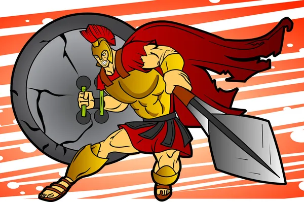 Σπαρτιάτης πολεμιστής trojan — Διανυσματικό Αρχείο