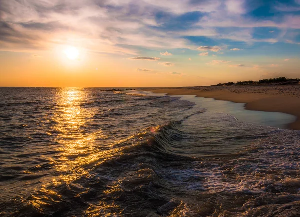 Atlantik Okyanusu üzerinde ayarlama güneş, cape may, new jersey. — Stok fotoğraf