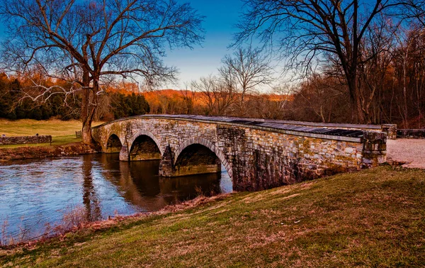 Burnside Bridge, at Antietam National Battlefield, Maryland. — Stock Photo, Image