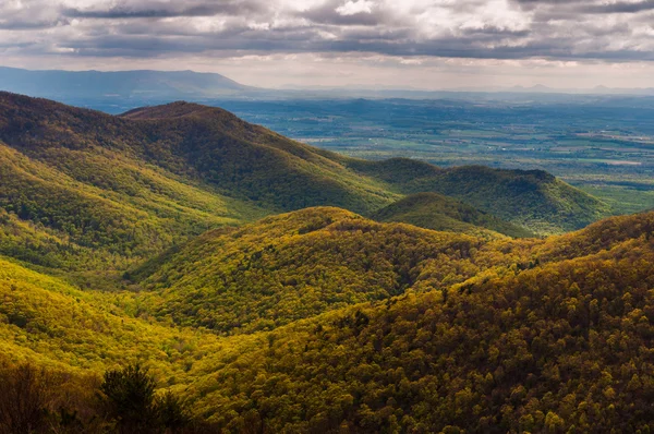 Veduta della valle di Shenandoah e delle colline della Blue Ridge fr — Foto Stock