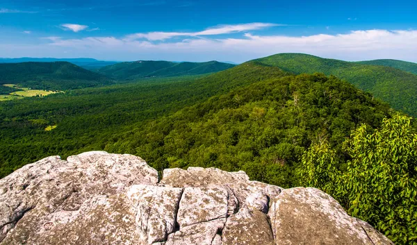 Vue depuis une falaise sur Big Schloss, dans George Washington National — Photo