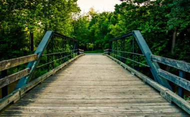 Güney york county, pennsylv bir dere içinde eski ahşap köprü