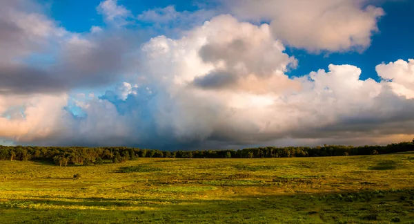 Belle soirée nuageuse sur Big Meadows à Shenandoah National — Photo