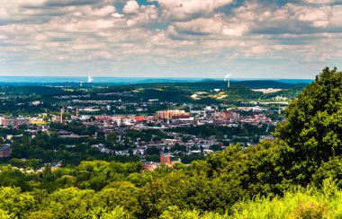 York, Pennsylvania'dan Dünyanın tepesinden görünümü.