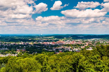 York, Pennsylvania'dan Dünyanın tepesinden görünümü.