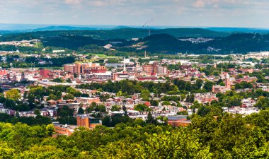 York, Pennsylvania'dan Dünyanın tepesinden görünümü.
