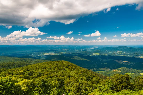 Skyline sürücü shenandoah n shenandoah Vadisi'nin görünümü — Stok fotoğraf