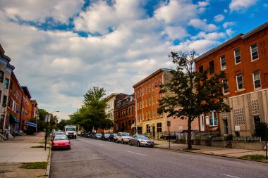 Baltimore, maryland bir sokak.