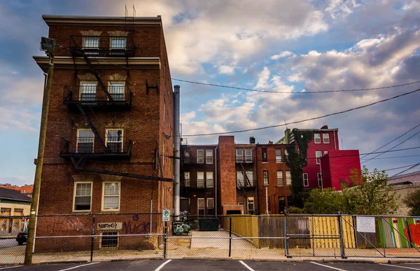 Gamla byggnader i baltimore, maryland. — Stockfoto