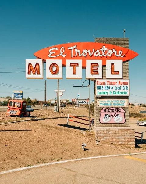 Panneau Vintage Motel Trovatore Kingman Arizona — Photo