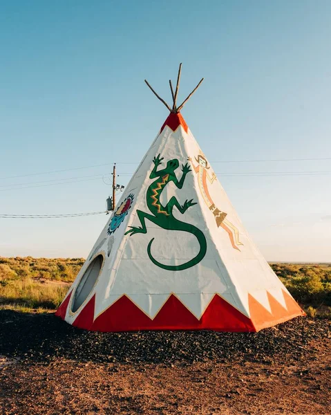 Тепии Индейском Центре Painted Desert Indian Center Расположенном Холбрука Штат — стоковое фото