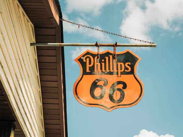 Old Phillips Sign Henrys Rabbit Ranch Route Staunton Illinois — 스톡 사진