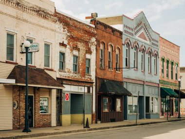 Lincoln 'da bir mimari, Illinois' de 66. Yol 'da bir kasaba.