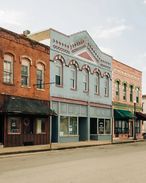 Lincoln 'da bir mimari, Illinois' de 66. Yol 'da bir kasaba.