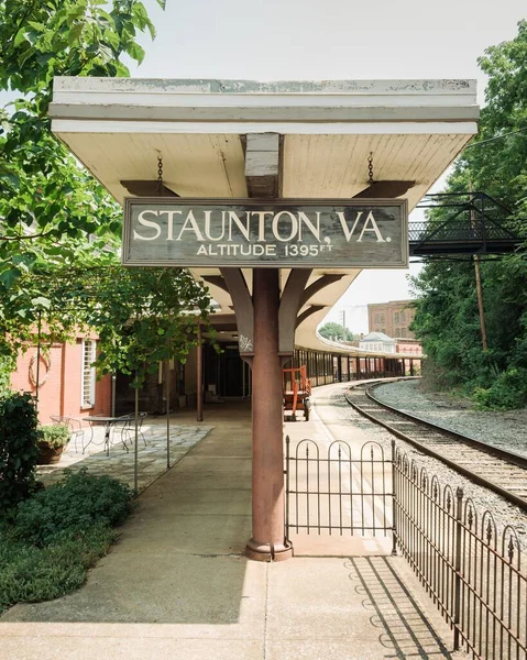 Estación Tren Staunton Valle Shenandoah Virginia — Foto de Stock