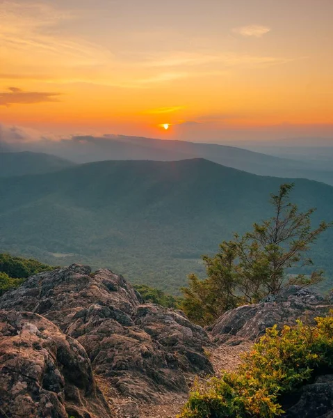 Sunset View Blue Ridge Parkway Virginia — Stock Photo, Image