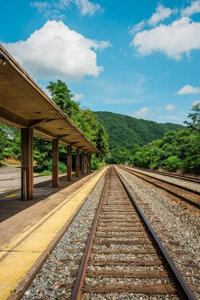 Railroad Tracks Prince New River Gorge West Virginia — Stock Photo, Image
