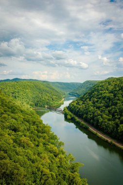 Hawks Nest Eyalet Parkı, Batı Virginia 'dan New River Gorge manzarası