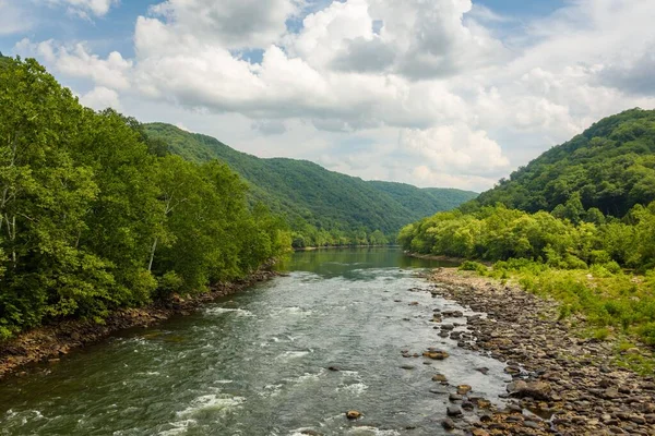 Nowa Rzeka Parku Narodowym New River Gorge Wirginia Zachodnia — Zdjęcie stockowe