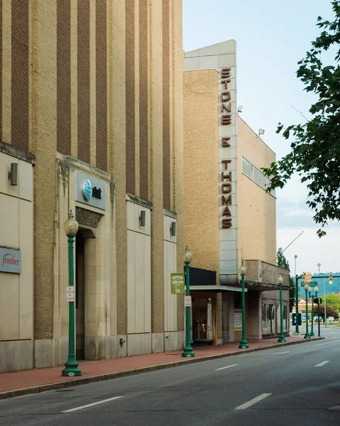 Panneau Old Stone Thomas Centre Ville Charleston Virginie Occidentale — Photo