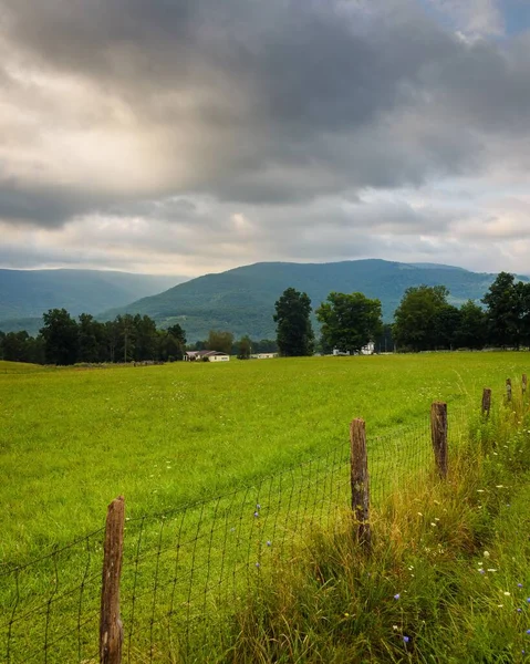 Rural Scene Farm Fields Mountains West Virginia — Stock Photo, Image