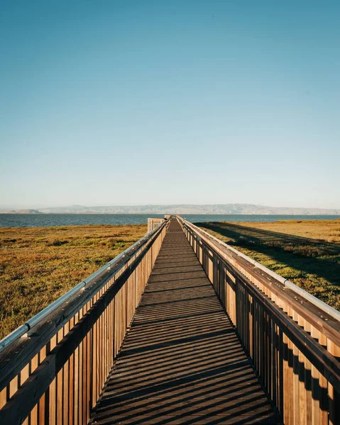 Strandpromenadstråk Vid Baylands Naturreservat Palo Alto Kalifornien — Stockfoto