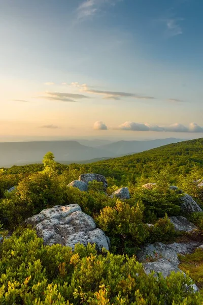 Sunrise Bear Rocks Preserve Monongahela National Forest West Virginia — 图库照片