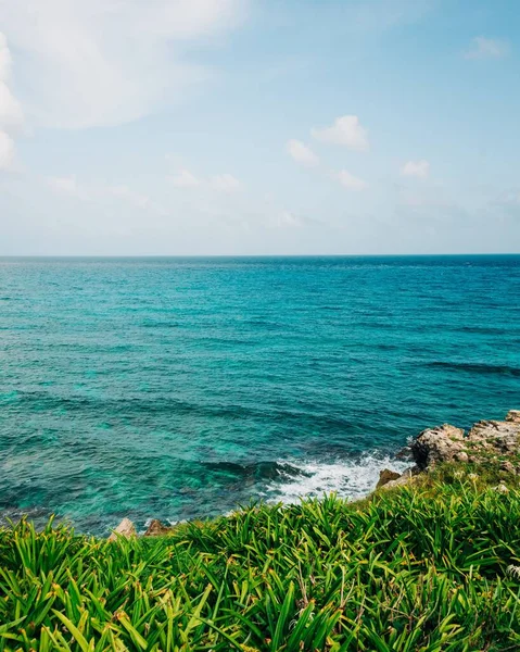 View Beautiful Blue Waters Isla Mujeres Mexico — Stockfoto