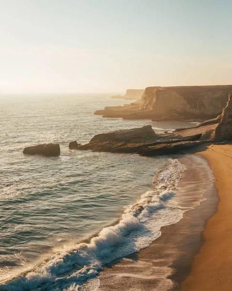 Vista Playa Davenport California — Foto de Stock