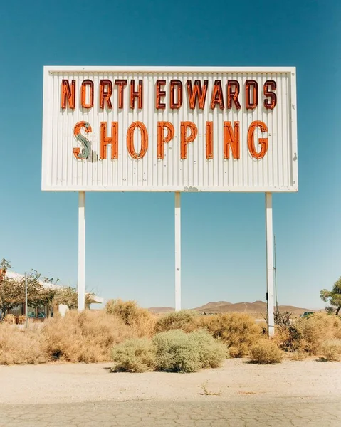 Cartel Compras North Edwards California — Foto de Stock