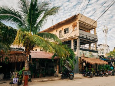Tulum, Quintana Roo, Meksika 'da bir sokak.