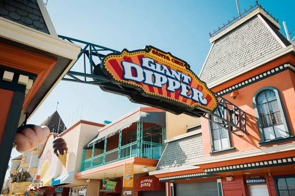 Značka Giant Dipper Promenádě Santa Cruz Kalifornie — Stock fotografie