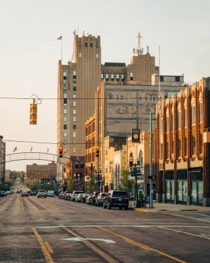 Flint, Michigan şehir merkezindeki binalar