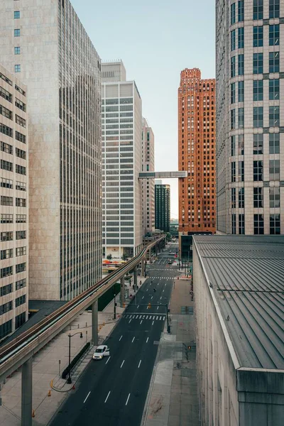 View Larned Street Downtown Detroit Michigan — Stock Photo, Image