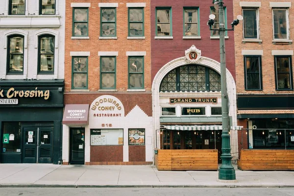 Vintage Schilder Der Woodward Avenue Detroit Michigan — Stockfoto