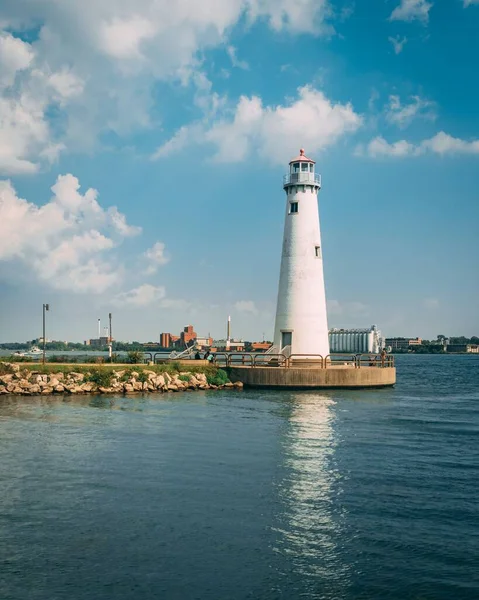 Milliken State Park Lighthouse Detroit Michigan — Stok Foto