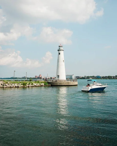 Milliken Eyalet Parkı Deniz Feneri Detroit Michigan — Stok fotoğraf
