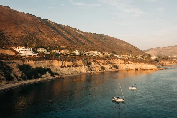 Vista Pirates Cove Beach Veleiros Avila Beach Perto San Luis — Fotografia de Stock