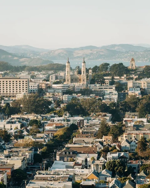 Kvällsutsikt Från Utsikten Över Tank Hill Park San Francisco Kalifornien — Stockfoto