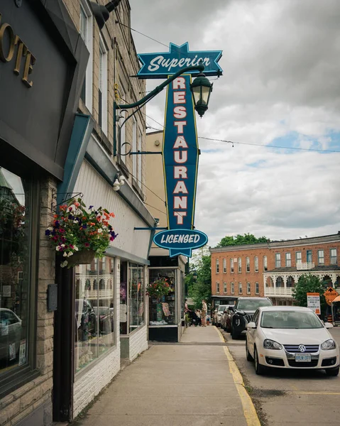 Superior Restaurant Vintage Sign Mississippi Mills Ontario Canada — Stockfoto