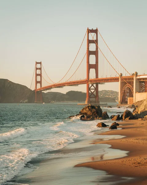 Мост Голден Гейт Маршаллз Бич Сан Франциско Калифорния — стоковое фото