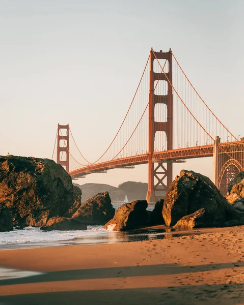 Мост Голден Гейт Маршаллз Бич Сан Франциско Калифорния — стоковое фото
