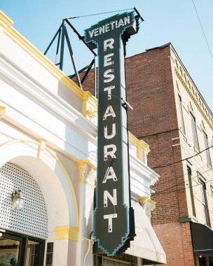 Venedik Restoranı Vintage tabelası, Torrington, Connecticut
